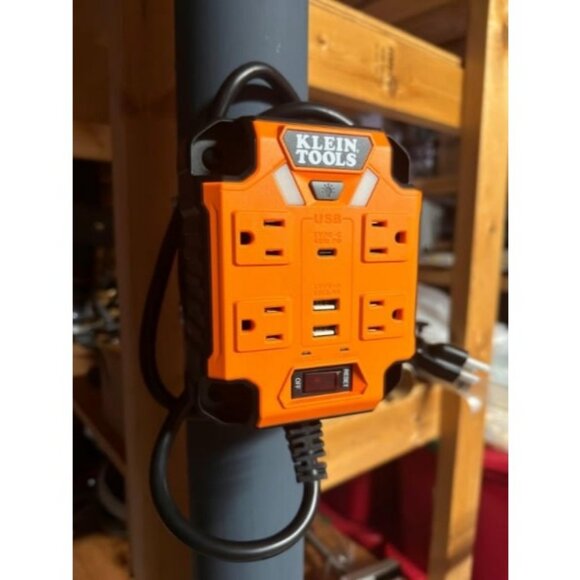 Magnetic Power Strip with Surge Protector, Extension Cord, 4 Outlets - Picture 1 of 2